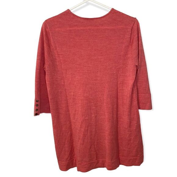 - J. JILL 100% Merino Lightweight Sweater Tunic - Picture 2 of 5